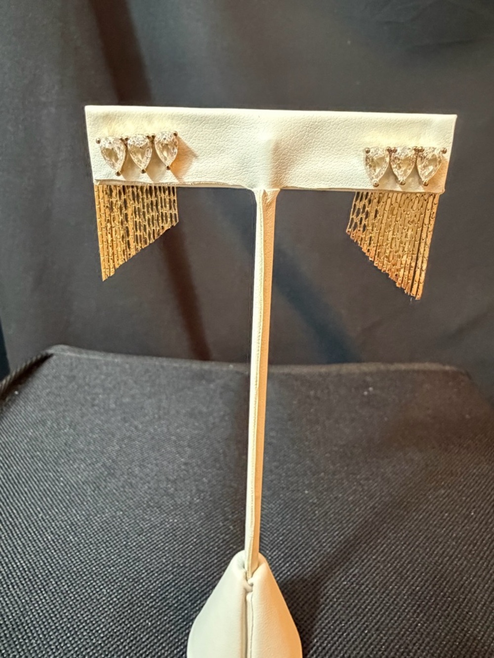 Plunder Gold Teardrop Fringe Necklace-Style Statement